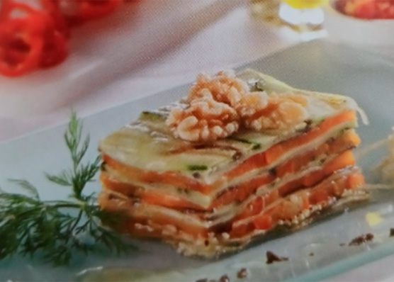 Milhojas de verduras a la parrilla